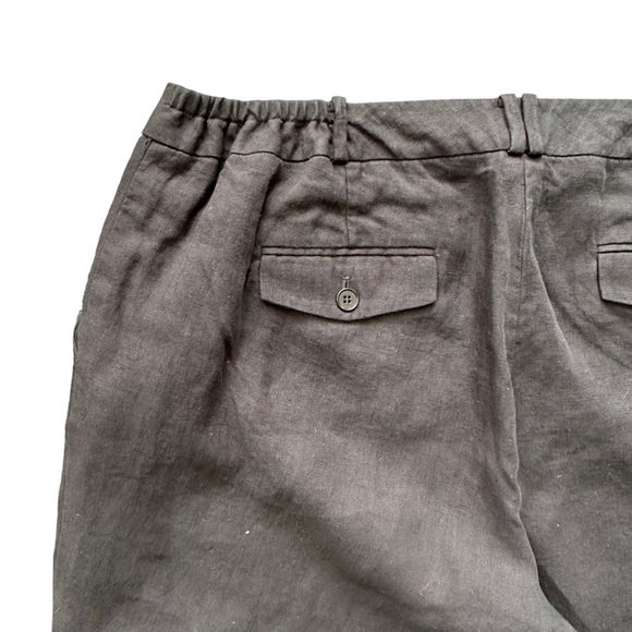 Talbots Womens Black 100% Linen Straight Leg Trouser with Elastic Waist Size 18w - Picture 2 of 14